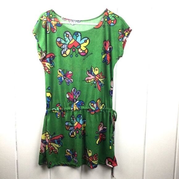 Romero Britto Butterfly Heart Tunic Dress, Size Medium - Picture 1 of 11
